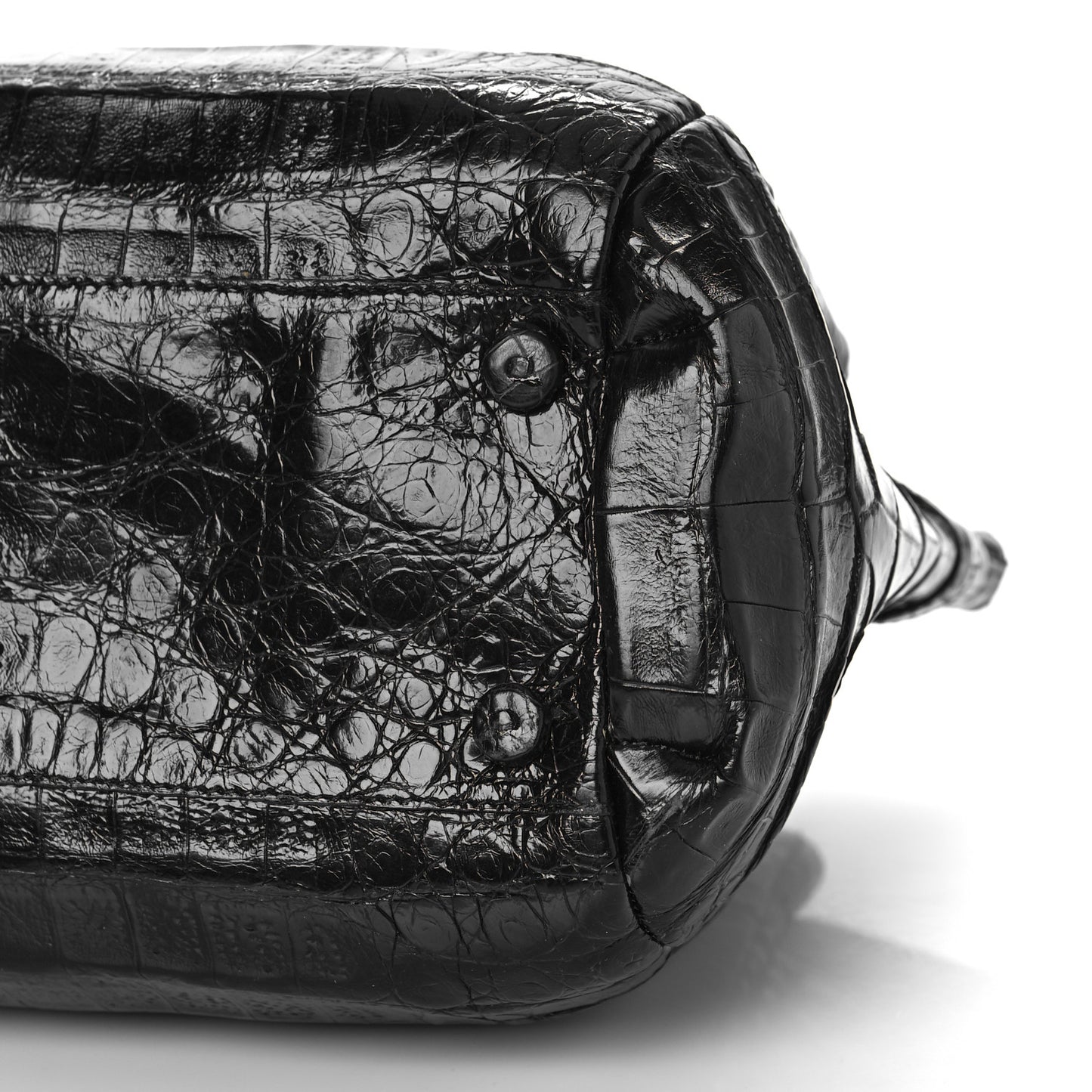 Crocodile Cristina Satchel Black