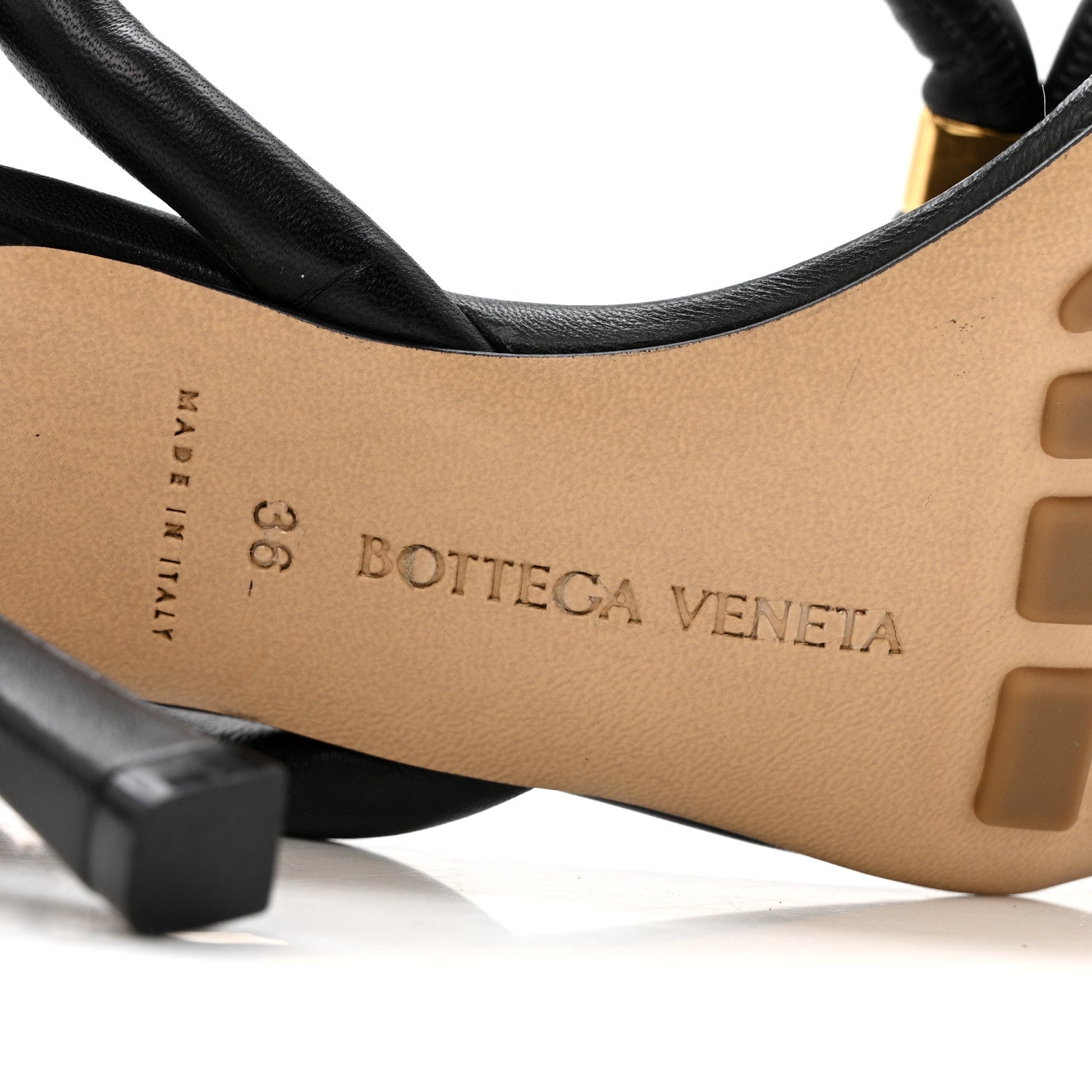 Bottega Veneta Nappa Stretch Sandals 36 Black 9 of 10