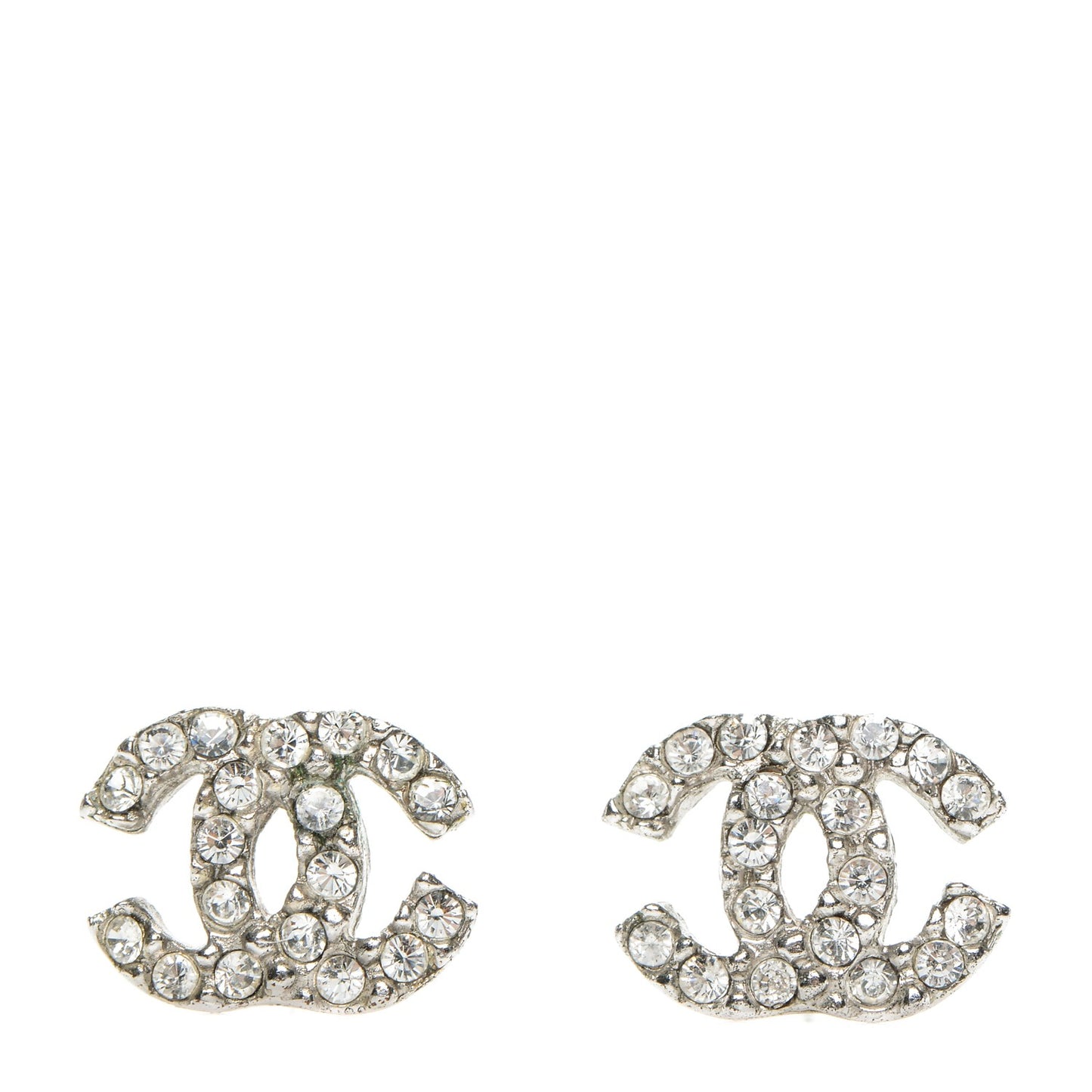 Crystal Mini Timeless CC Earrings Silver