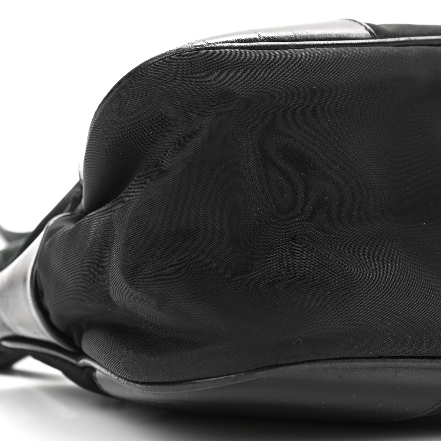 Prada Tessuto Nylon Soft Calf Shoulder Bag Black 8 of 15