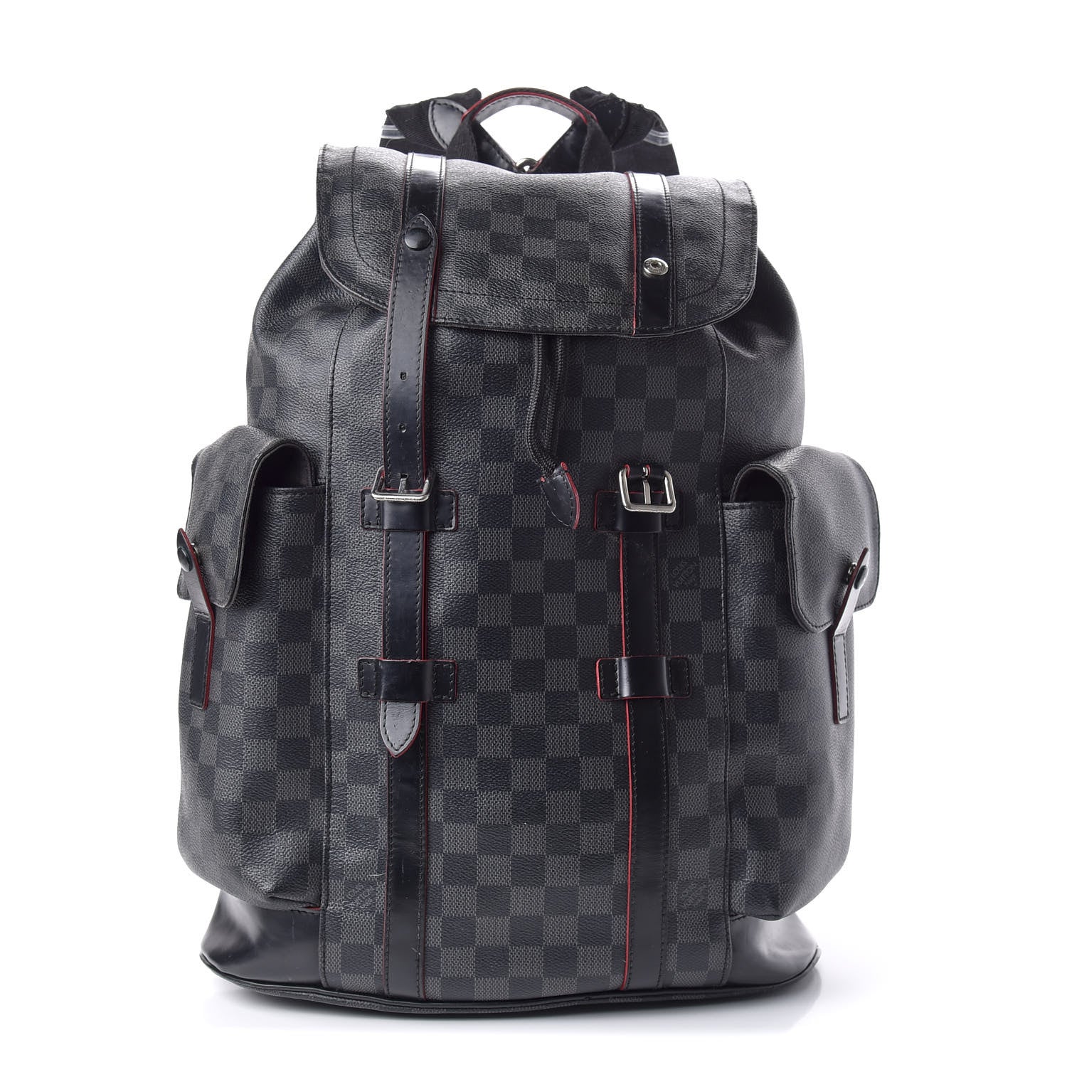 Louis Vuitton Damier Graphite Christopher PM Red 1 of 11
