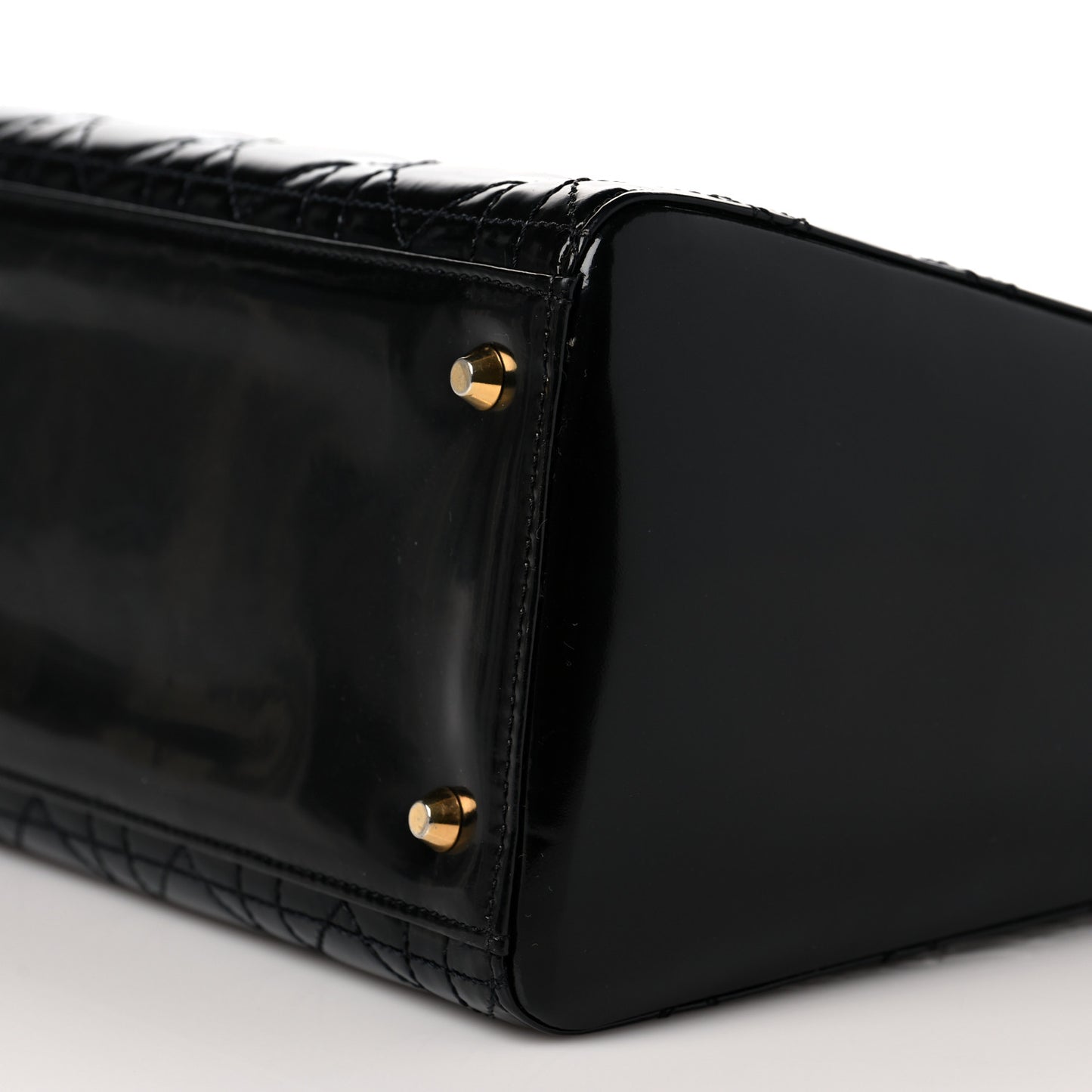 Patent Cannage Medium Lady Dior Black