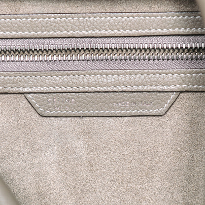 Celine Drummed Calfskin Mini Luggage Souris 6 of 6