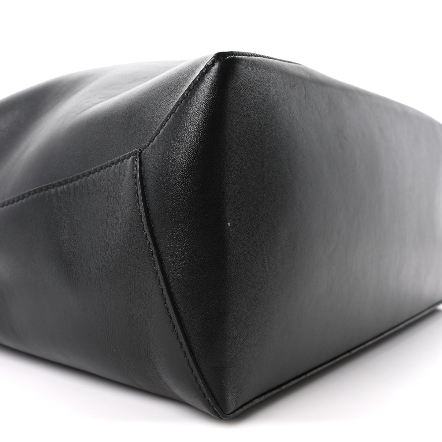 Calfskin Large Puzzle Edge Bag Black