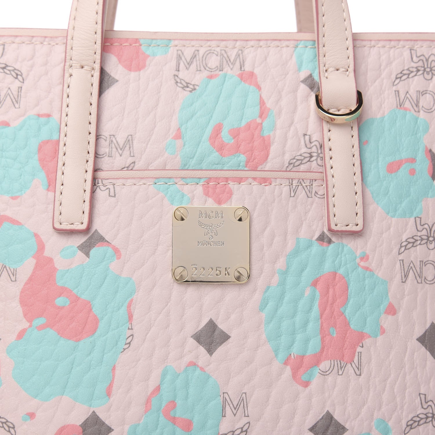 MCM Visetos Mini Anya Top Zip Shopper Tote 9 of 9