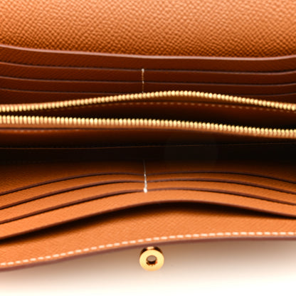 Hermes Epsom Kelly Longue Wallet Gold 5 of 8