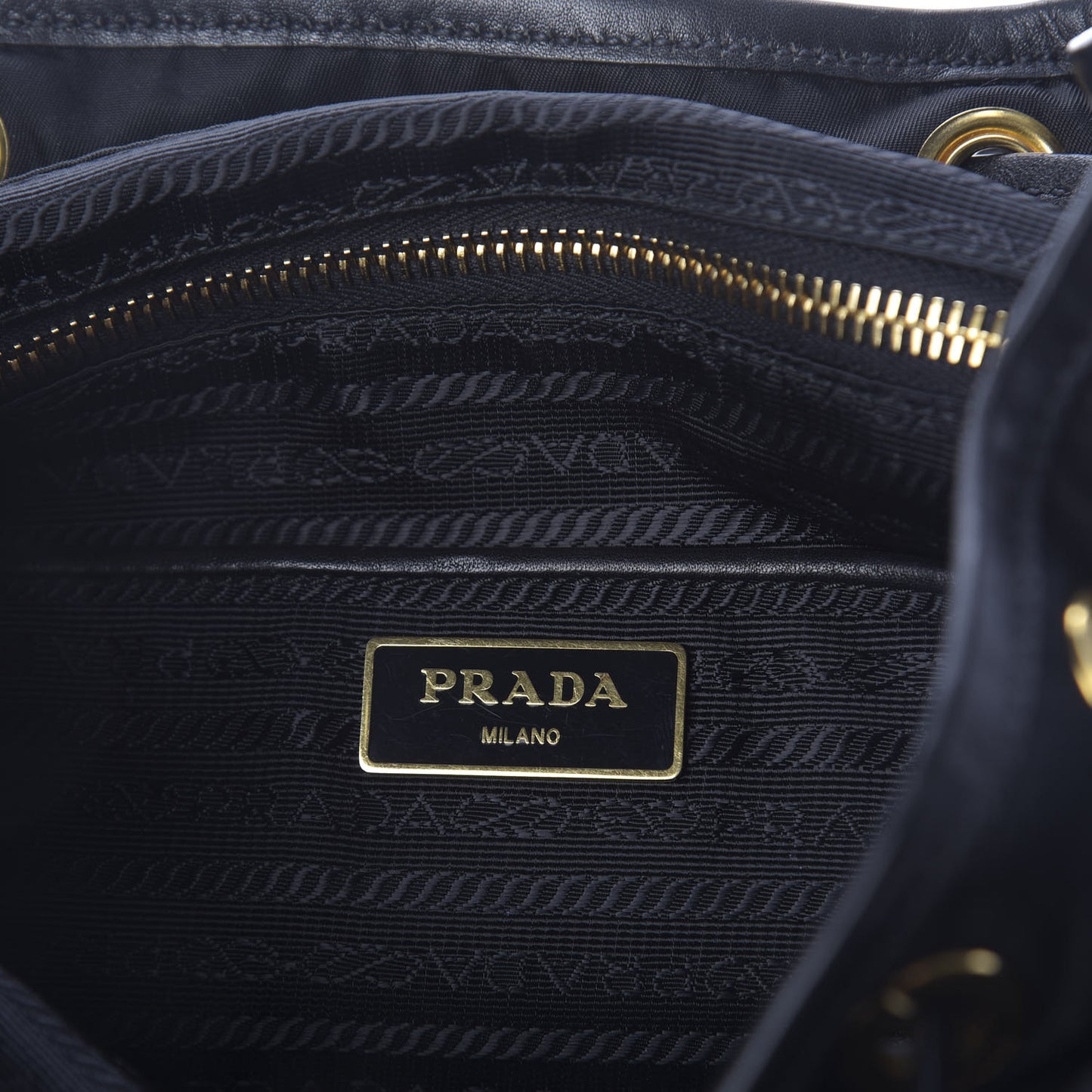 Tessuto Nylon Soft Calfskin Backpack Black