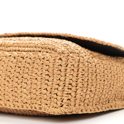 Saint Laurent Raffia Calfskin Monogram Medium Niki Chain Satchel Tan 10 of 11