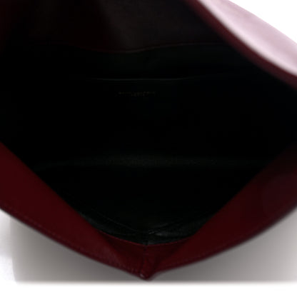 Saint Laurent Lambskin Large Cassandre Envelope Pouch Dark Ruby 5 of 6