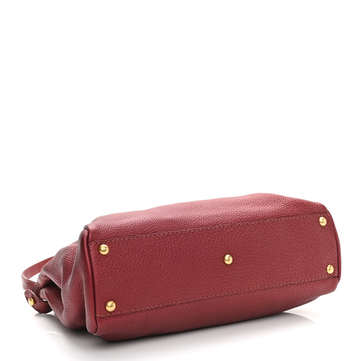 Cuoio Romano Selleria Medium Peekaboo Iconic Satchel Red