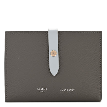 Celine Grained Calfskin Medium Multifunction Strap Wallet Pebble Mineral 1 of 9