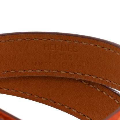 Hermes Epsom Kelly Double Tour Bracelet S Orange 4 of 5