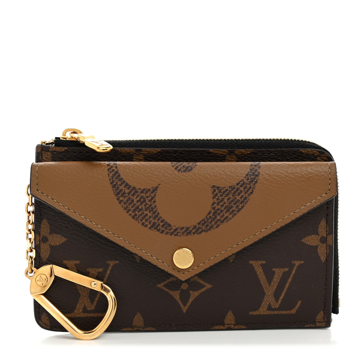 Reverse Monogram Recto Verso Card Holder Brown