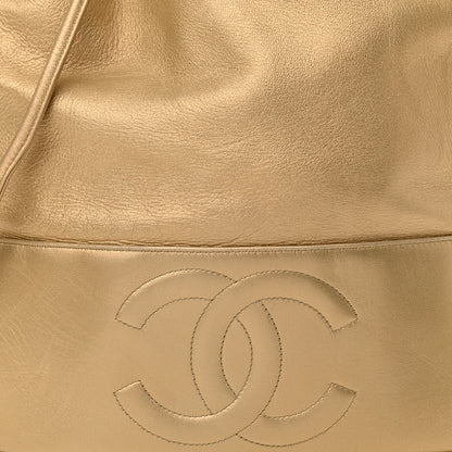 Chanel Metallic Lambskin CC Drawstring Shoulder Bag Gold 10 of 21