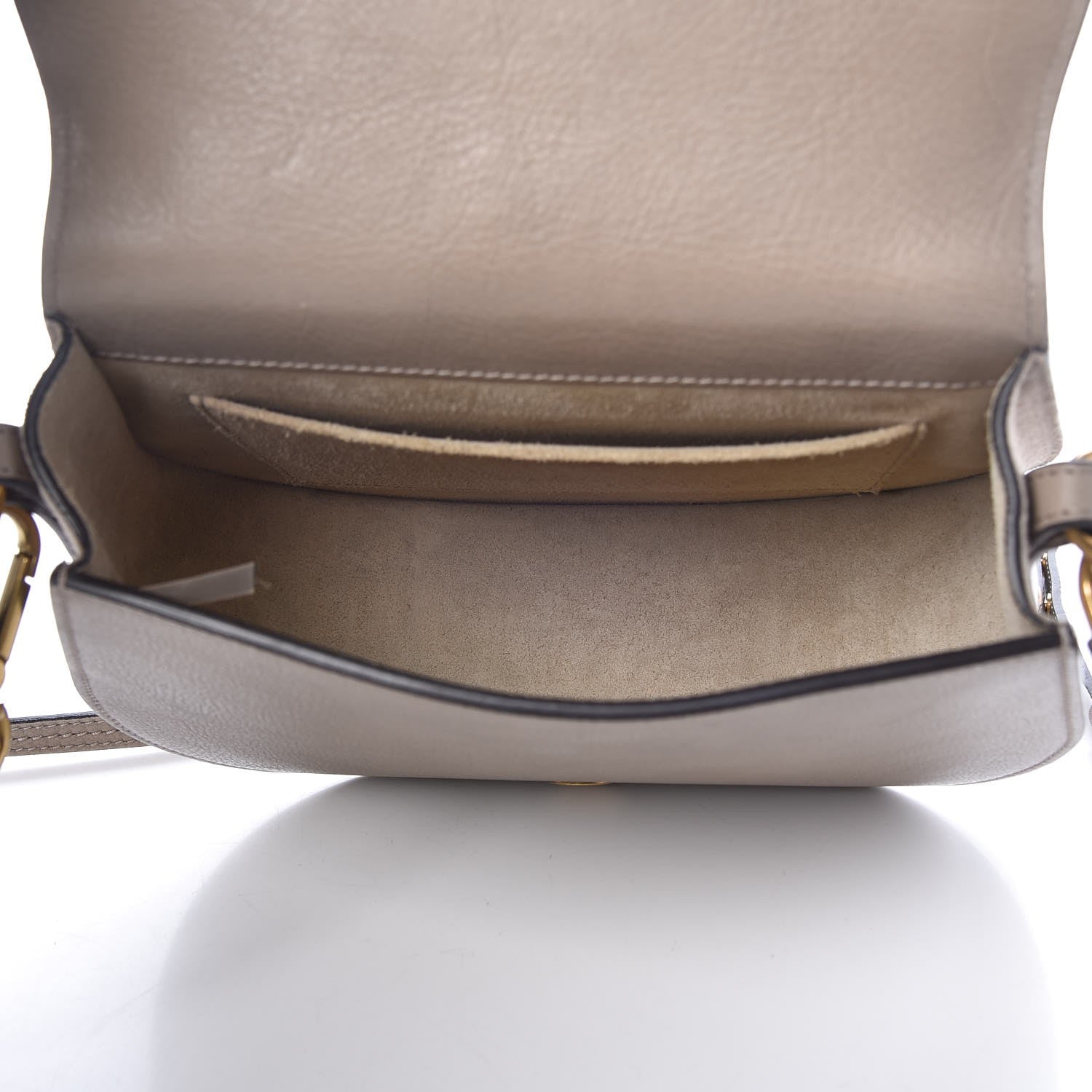 Chloe Calfskin Suede Medium Nile Bracelet Bag Motty Grey 5 of 8