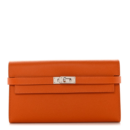Hermes Epsom Kelly Longue Wallet Orange 1 of 9