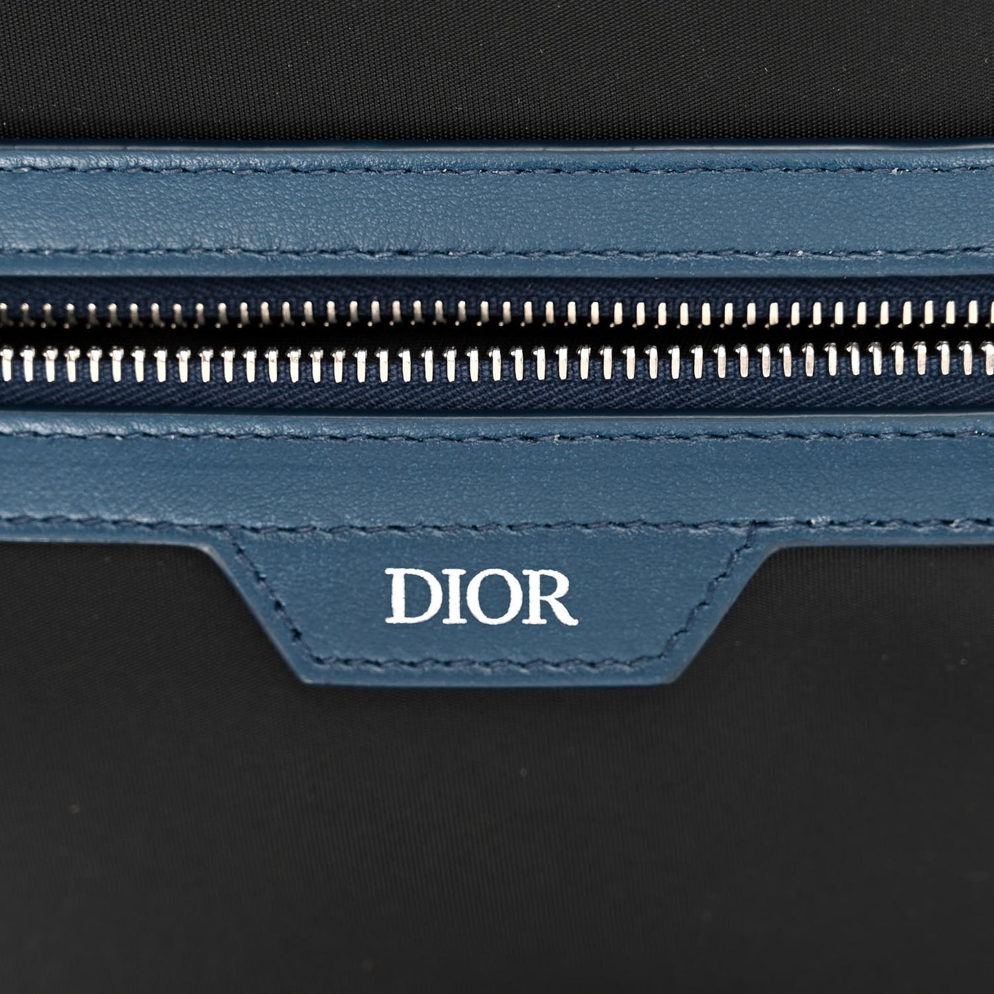 Calfskin Perforated Oblique Galaxy Marsupio World Tour Pelle Sling Navy Blue