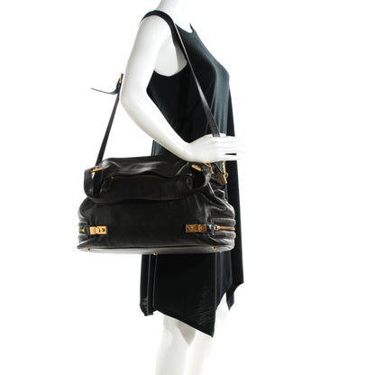 Chloe Calfskin Cary Zipped Shoulder Bag Anthracite 2 of 7