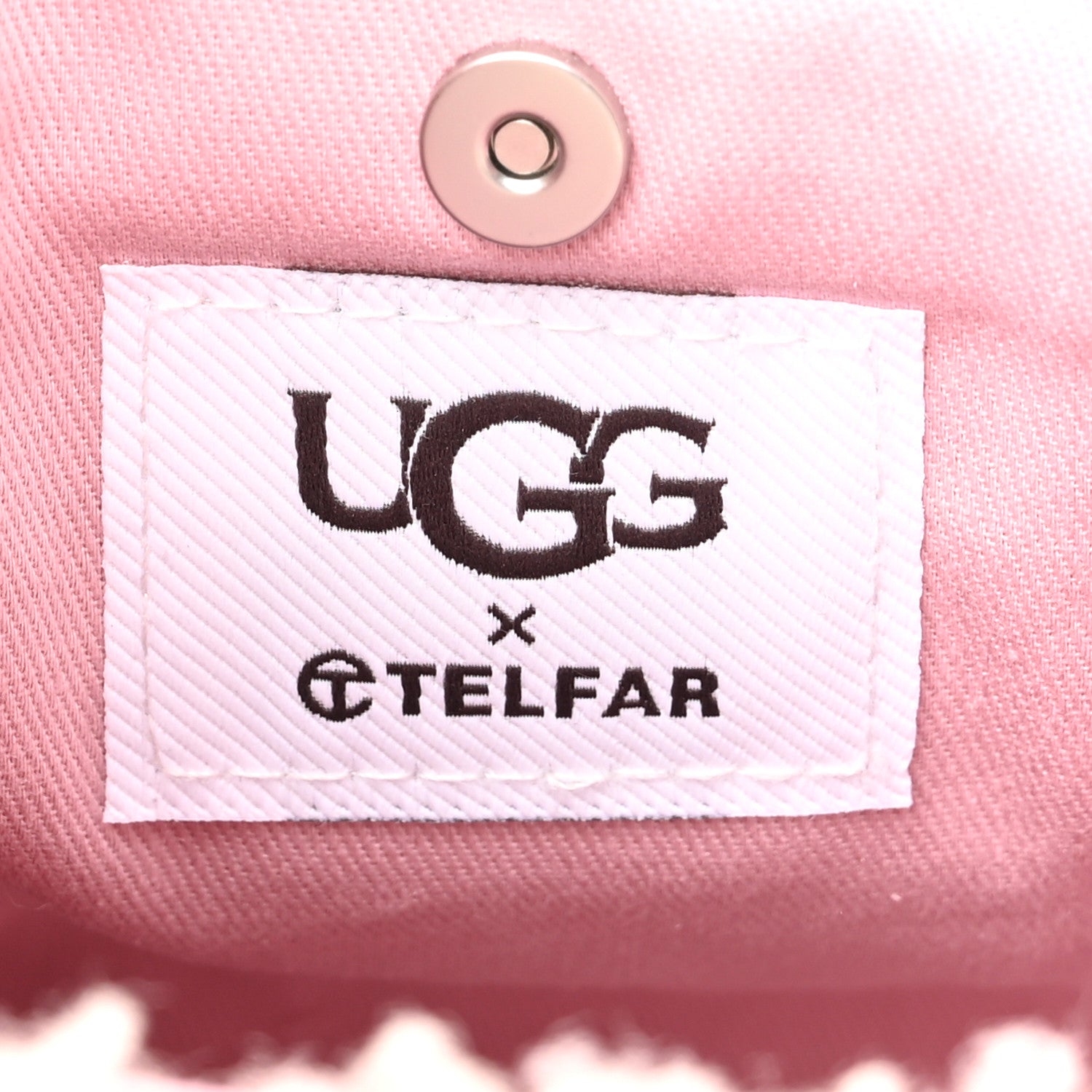 Telfar X UGG Suede Shearling Small Shopping Bag Pink 6 of 9