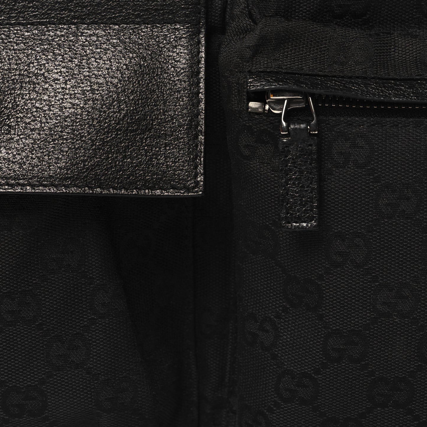GG Monogram Double Pocket Belt Bag Black
