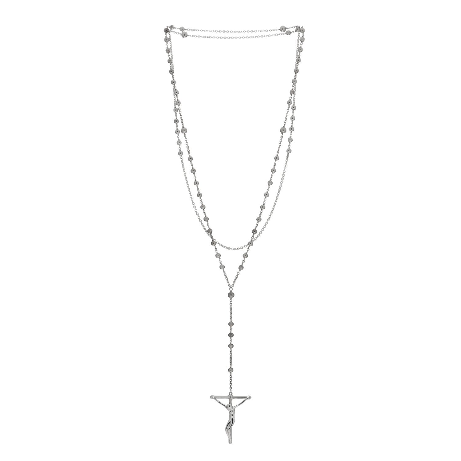 Tiffany Sterling Silver Elsa Peretti Rosary Necklace 2 of 4
