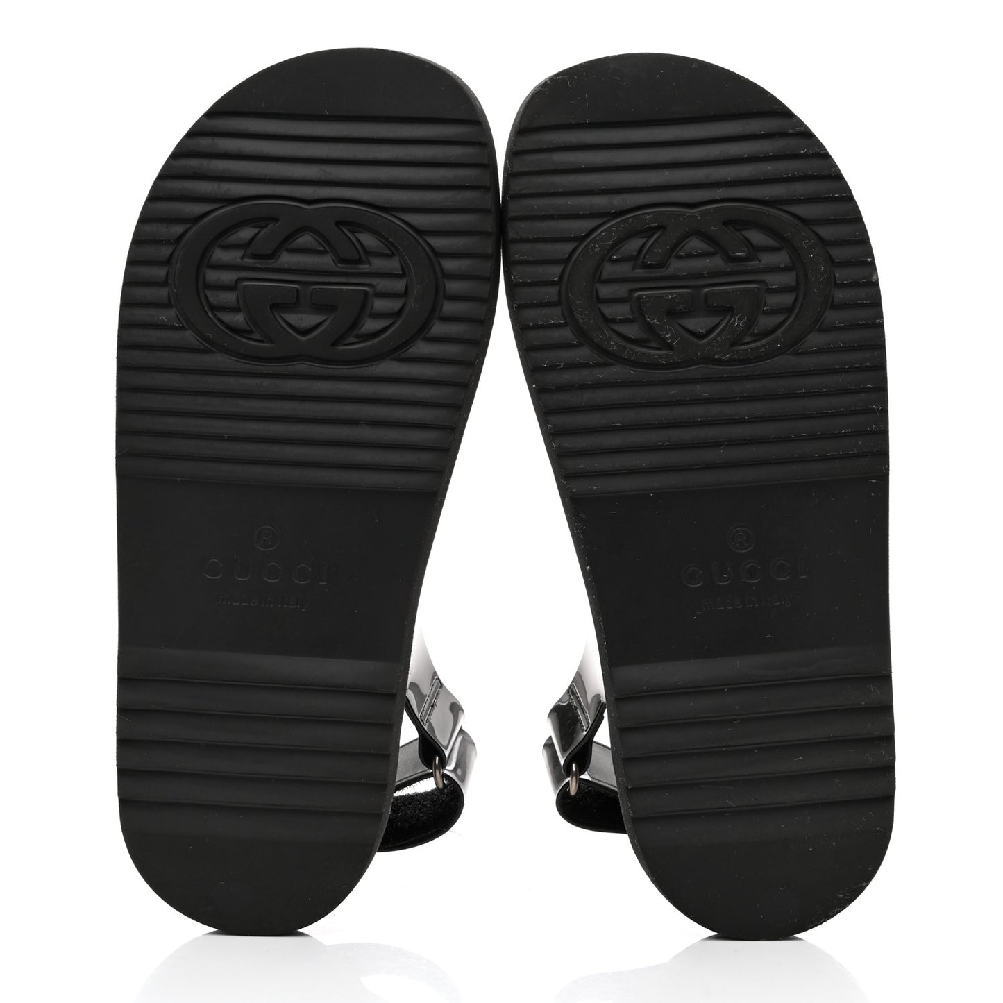 Rubber Mini Double G Womens Isla Dad Sandals 38 Black