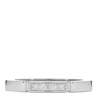 Cartier 18K White Gold Diamond Maillon Panthere Wedding Band Ring 49 5 1 of 5