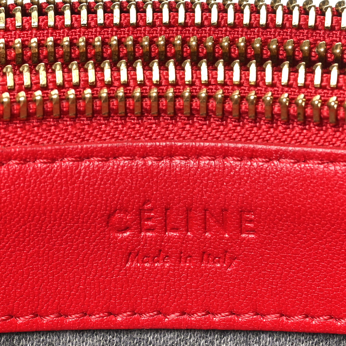 Celine Lambskin Small Trio Crossbody Bag Red 8 of 15