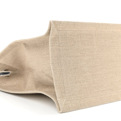 Saint Laurent Linen Calfskin Rive Gauche Tote Optic White 8 of 9