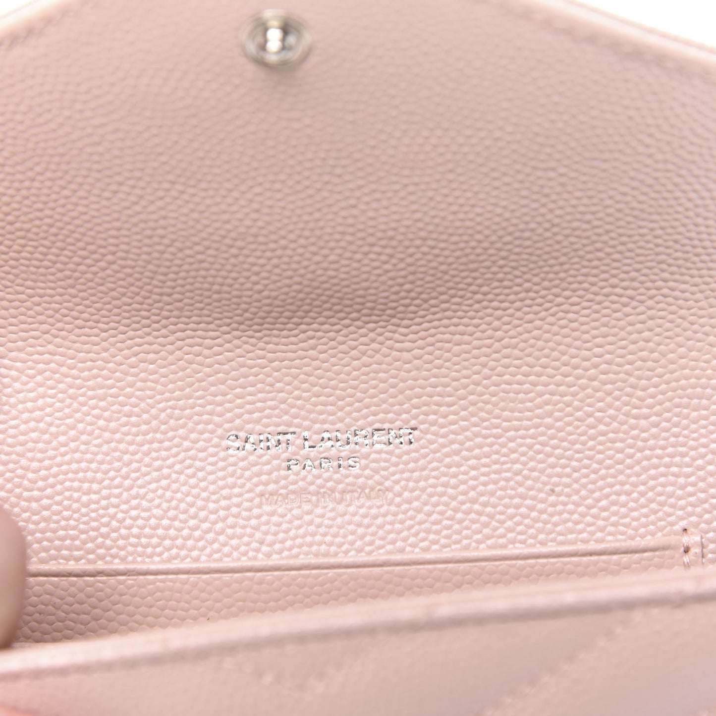 Grain De Poudre Matelasse Chevron Small Monogram Envelope Wallet Pale Pink
