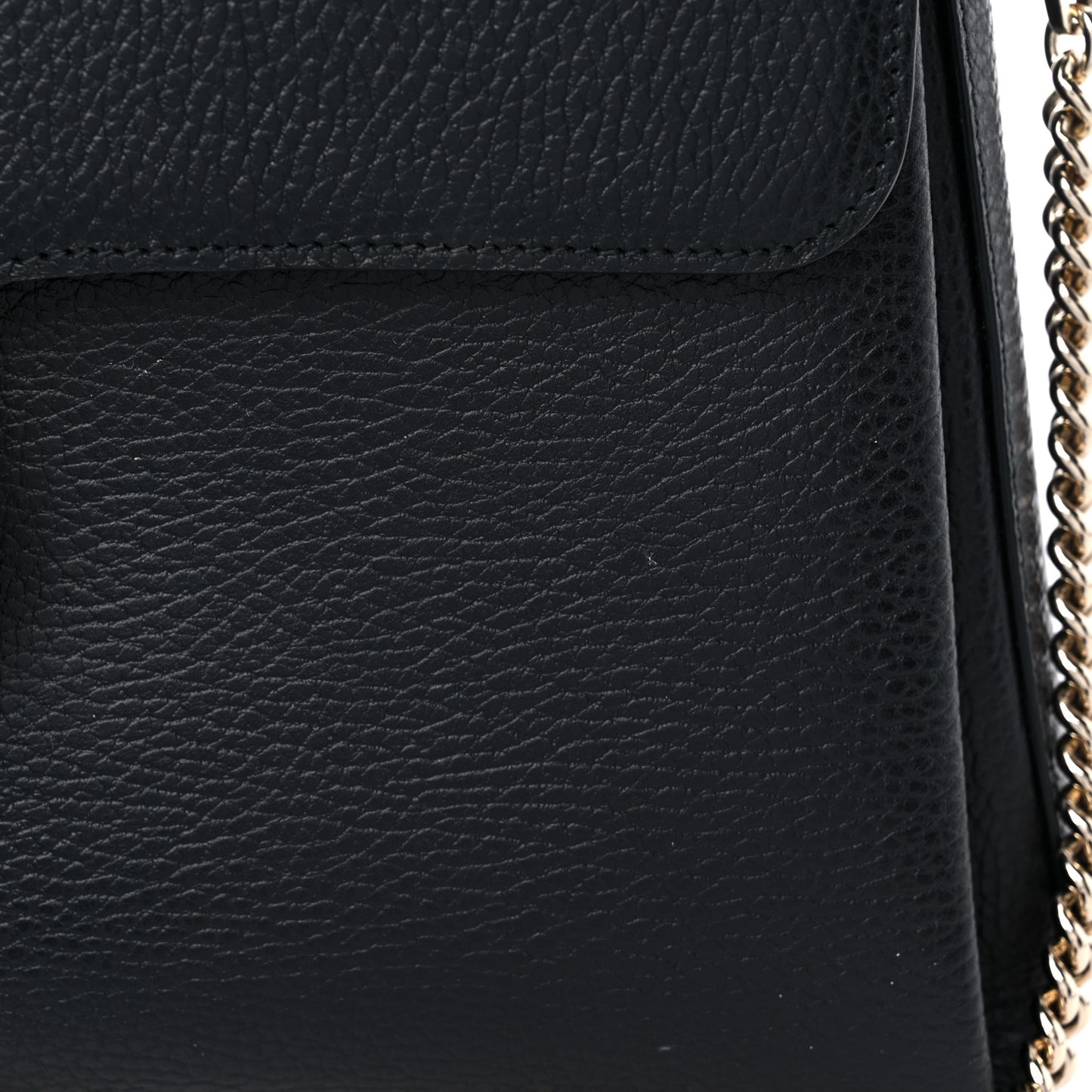 Dollar Calfskin Medium Interlocking G Top Handle Shoulder Bag Black