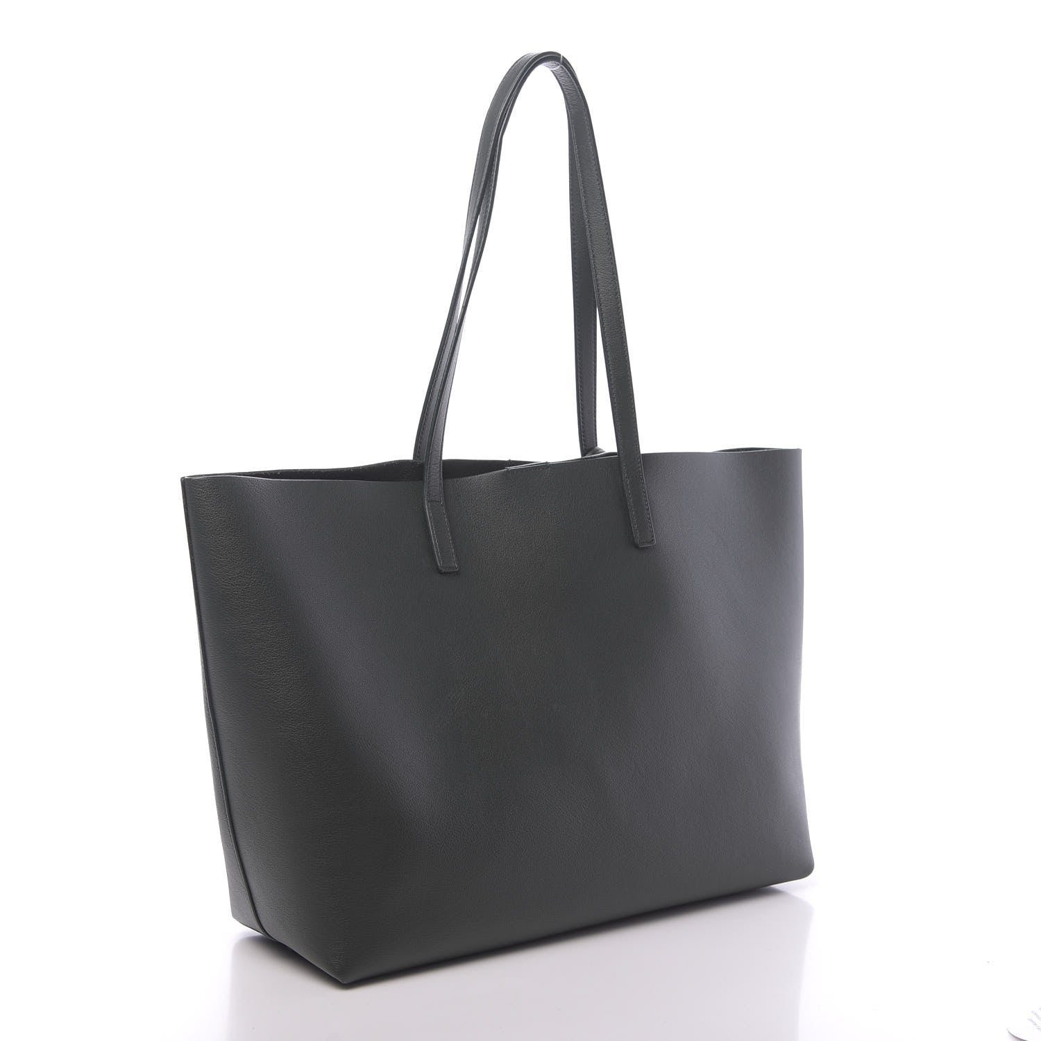 Saint Laurent Calfskin Large Shopping Tote Dark Green 3 of 12