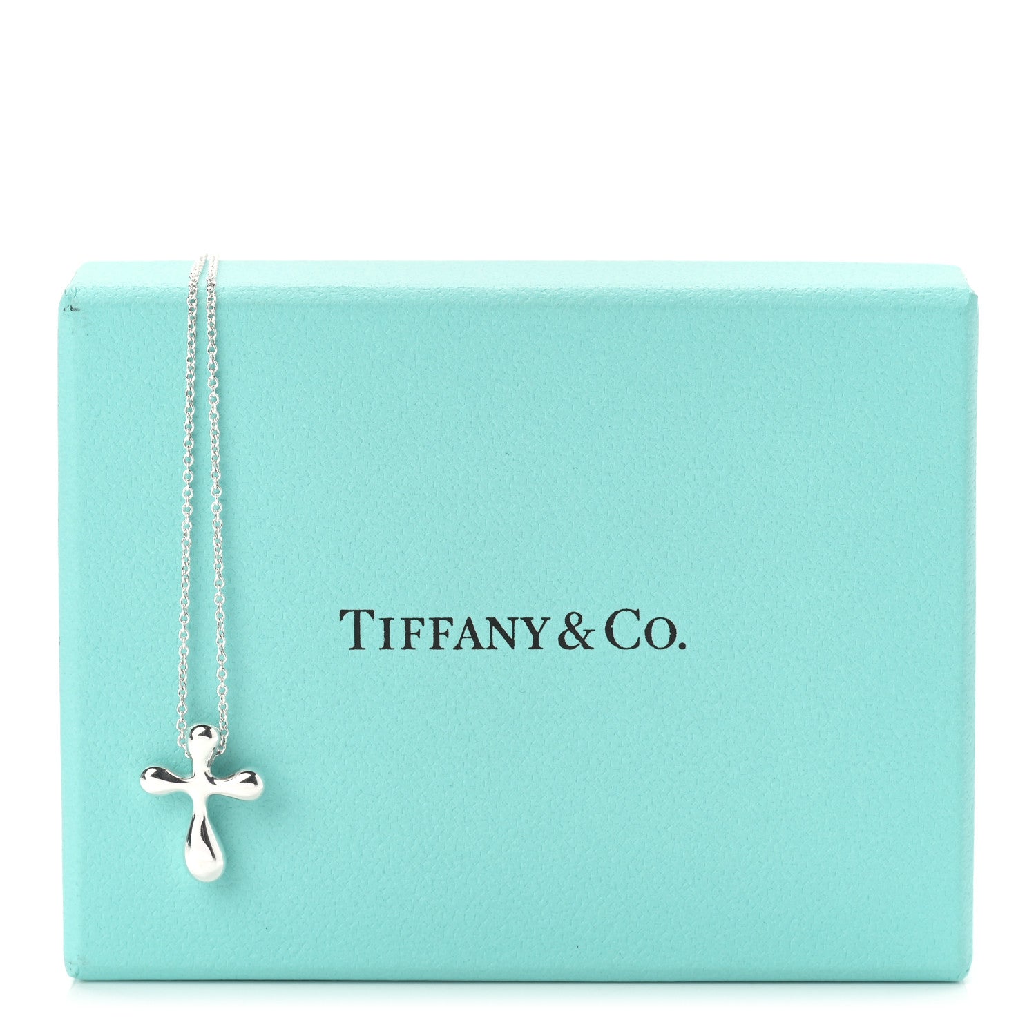 Tiffany Sterling Silver Elsa Peretti Cross Pendant Necklace 8 of 8