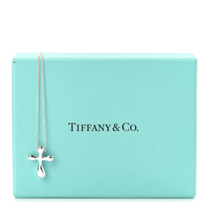 Tiffany Sterling Silver Elsa Peretti Cross Pendant Necklace 8 of 8