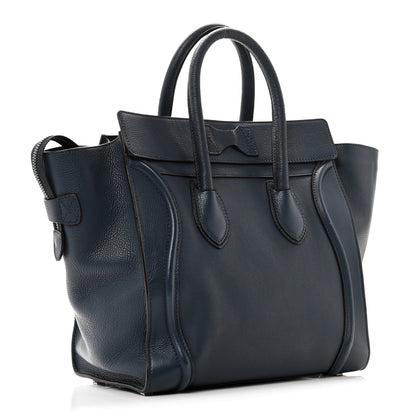 Celine Drummed Calfskin Mini Luggage Slate 3 of 9