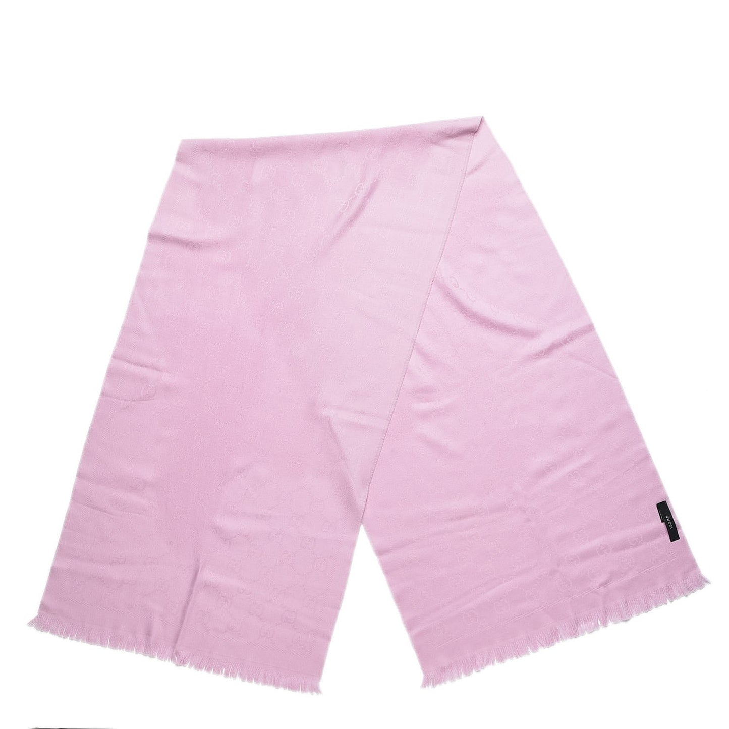 Wool Silk GG Monogram GGNat Scarf Rose
