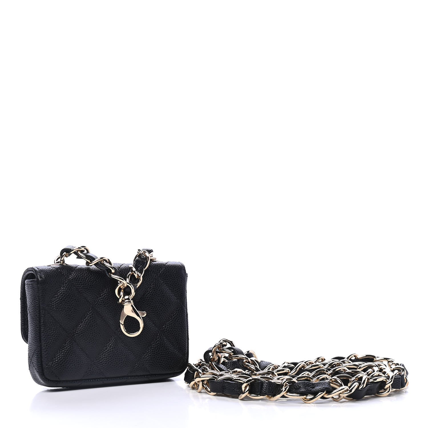 Chanel Caviar Quilted Mini Chain Belt Bag Black 2 of 4