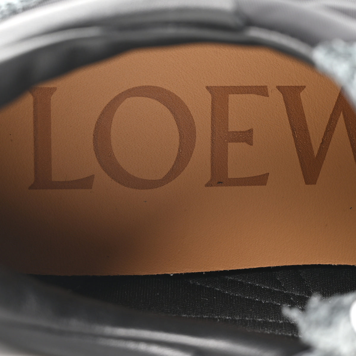 Loewe Brushed Suede Nylon Flow Runners Sneakers 40 Raw Denim 8 of 10