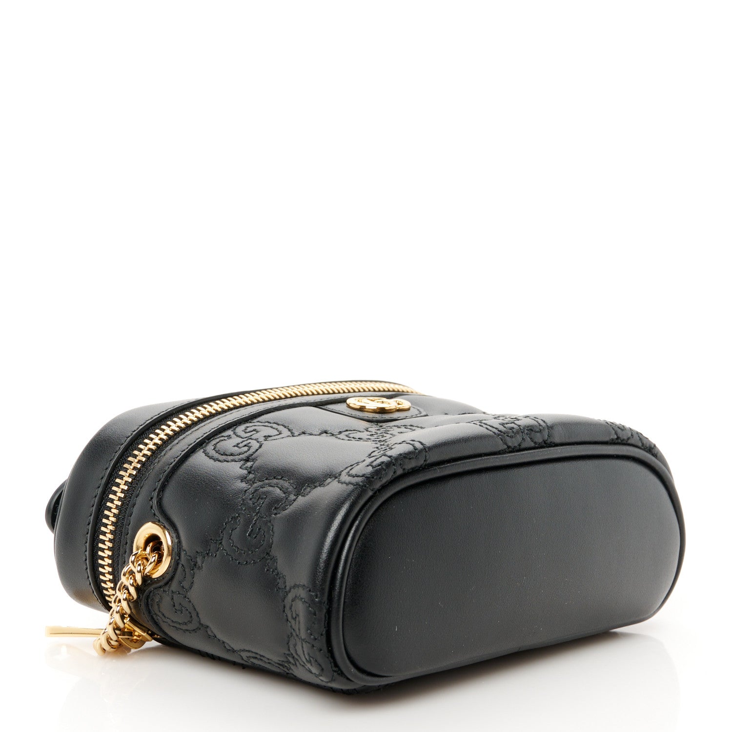 Gucci Calfskin GG Matelasse Mini Top Handle Bag Black 4 of 11