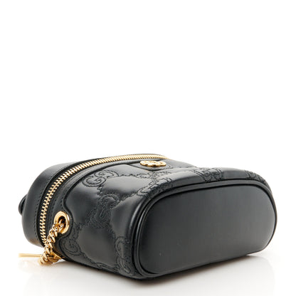 Gucci Calfskin GG Matelasse Mini Top Handle Bag Black 4 of 11
