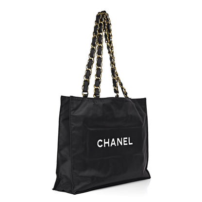 Chanel Canvas Chain Jumbo CC Tote Black 3 of 13