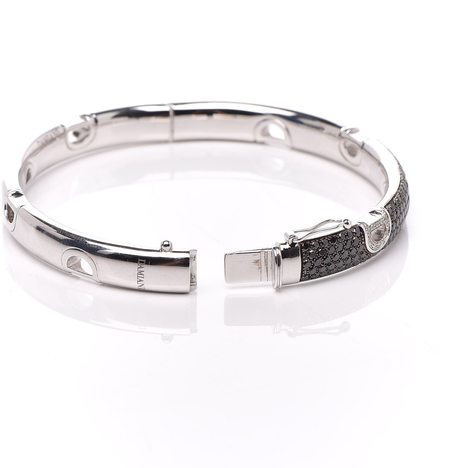 Damiani 18K White Gold Diamond Black Diamond D-icon Bracelet 4 of 5