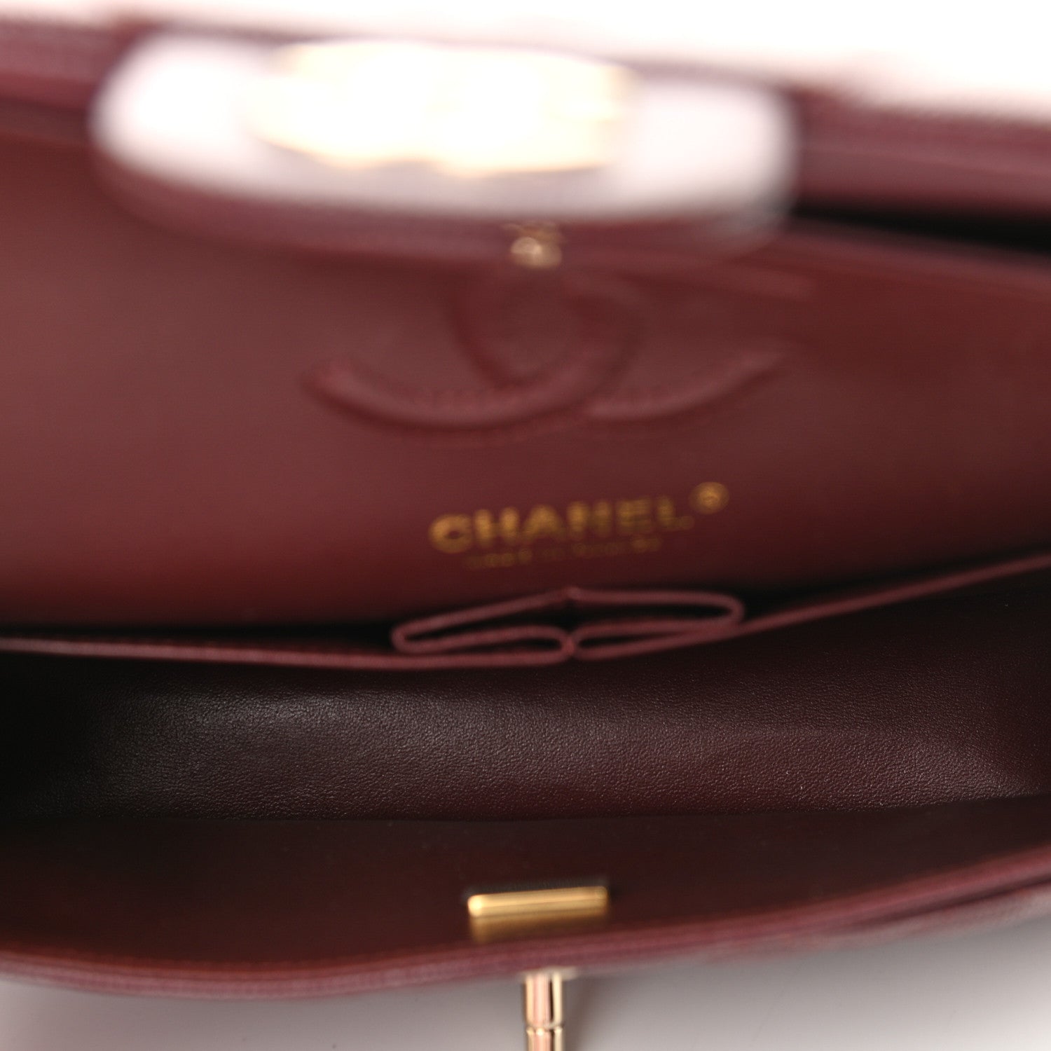 Chanel Caviar Quilted Small Double Flap Burgundy 5 of 10