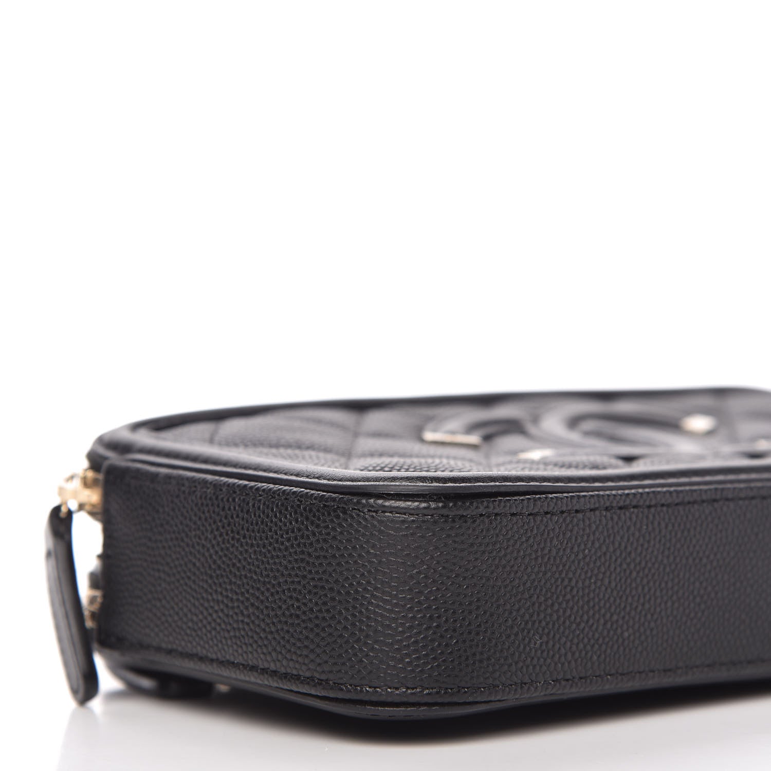 Chanel Caviar Quilted CC Filigree Clutch With Chain Black 6 of 12