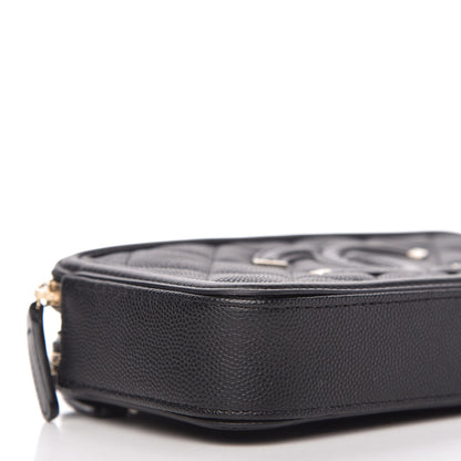 Chanel Caviar Quilted CC Filigree Clutch With Chain Black 6 of 12