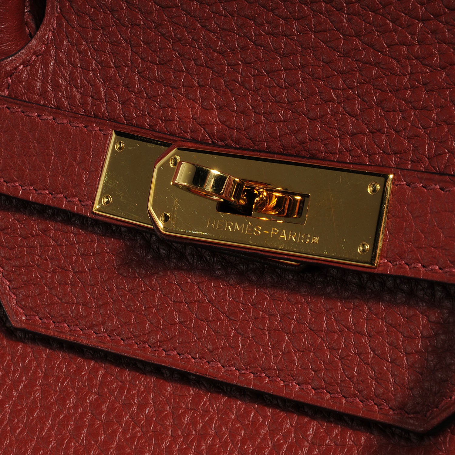 Hermes Taurillon Clemence Birkin 40 Sienne 9 of 10