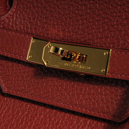Hermes Taurillon Clemence Birkin 40 Sienne 9 of 10