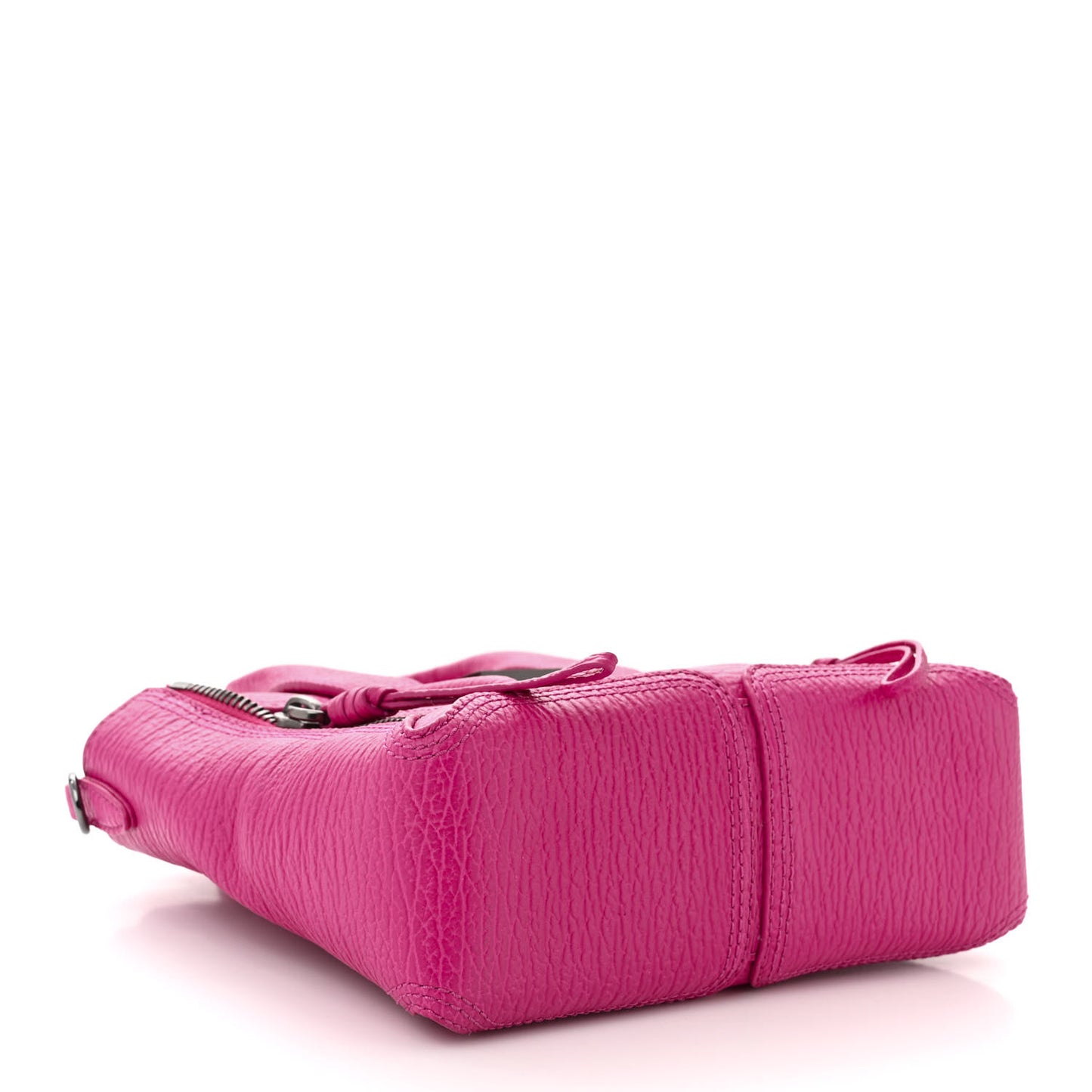 Textured Calfskin Mini Pashli Satchel Bright Fuchsia