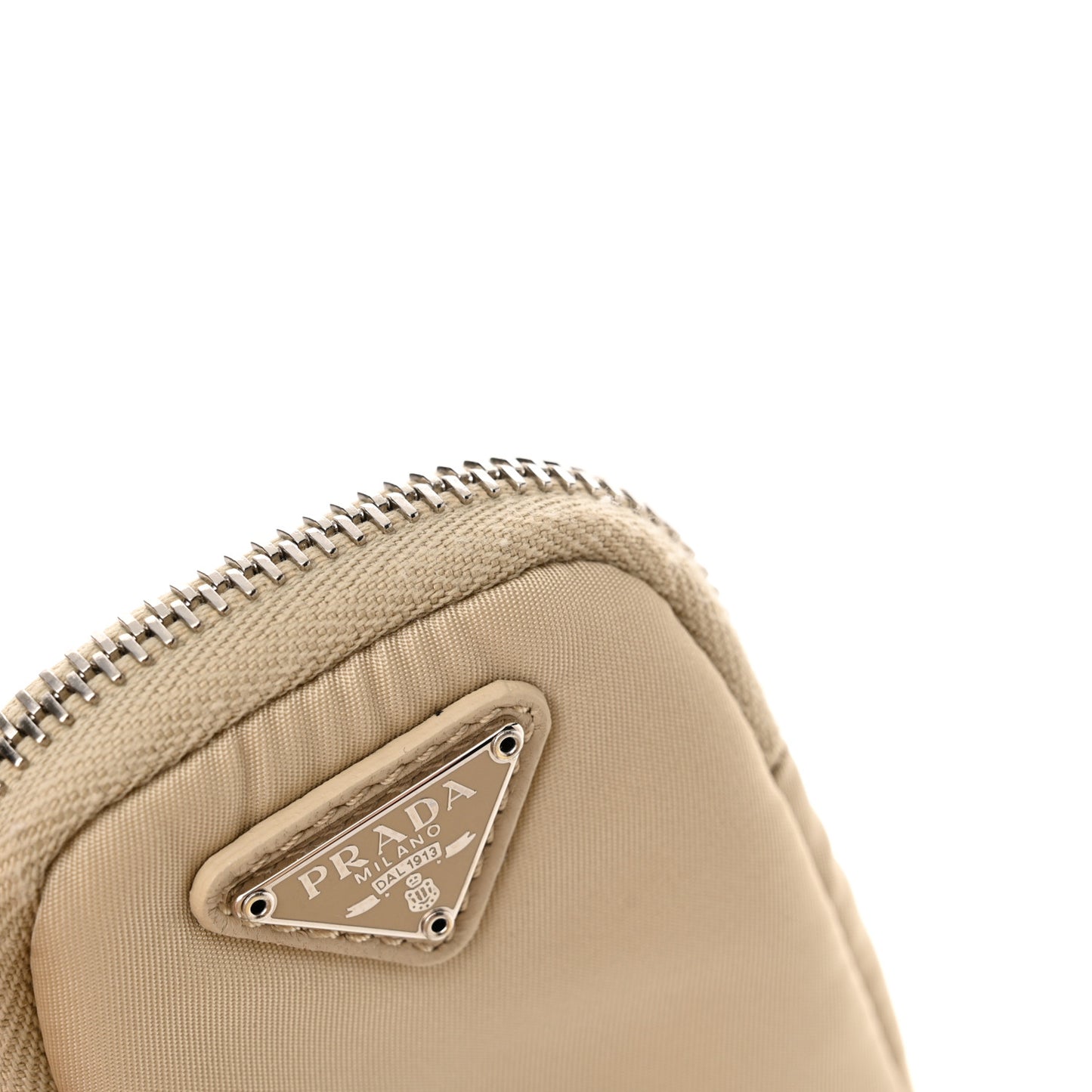 Re-Nylon Triangle Quilted Padded Patchwork System Shoulder Bag Deserto