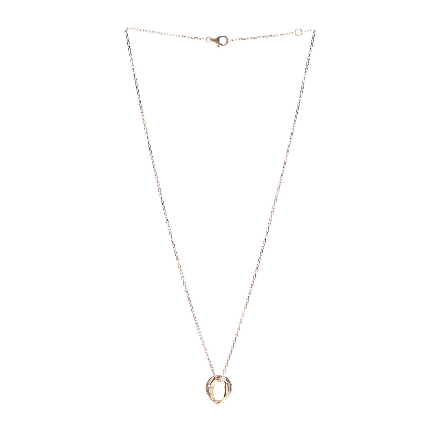 Cartier 18K Pink Yellow White Gold Trinity Pendant Necklace 3 of 5